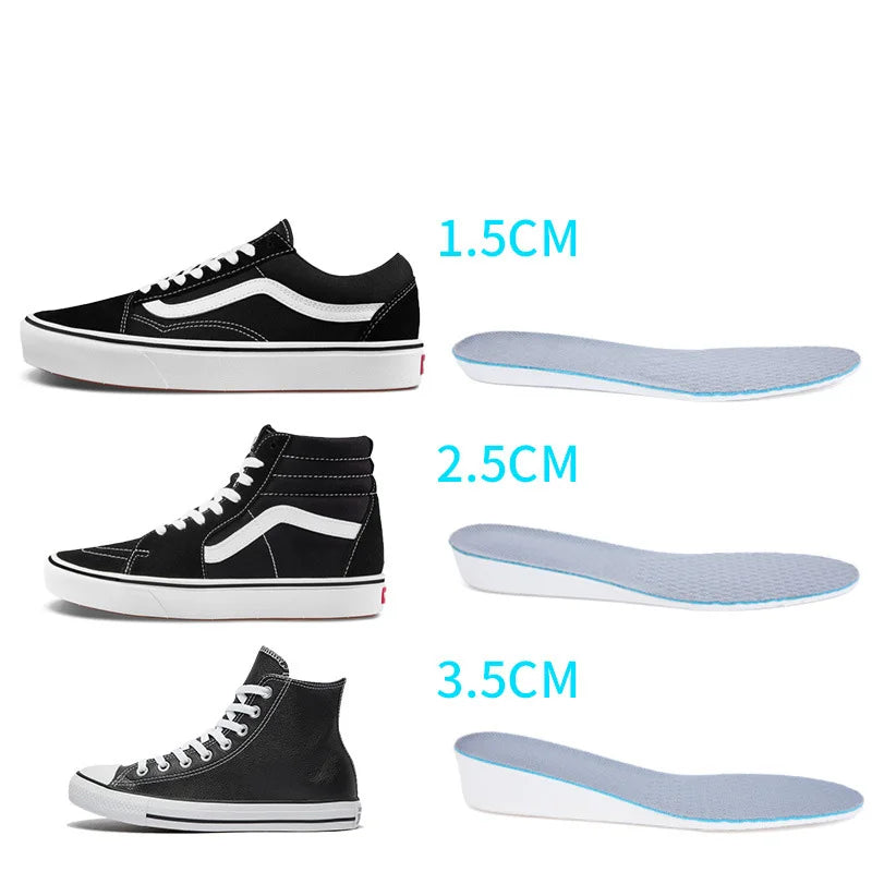 Height increase insoles for men/women 1.5/2.5/3.5 cm up invisiable arch support orthopedic insoles shock absorption EVA Material