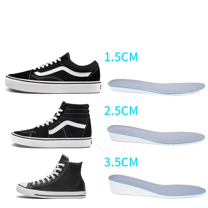 Height increase insoles for men/women 1.5/2.5/3.5 cm up invisiable arch support orthopedic insoles shock absorption EVA Material